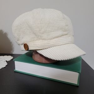 Mirmaru Cream Corduroy Newsboy Hat